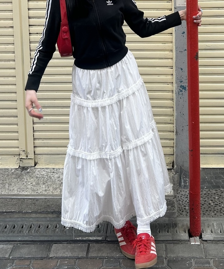 フリルロングスカート IVORY
