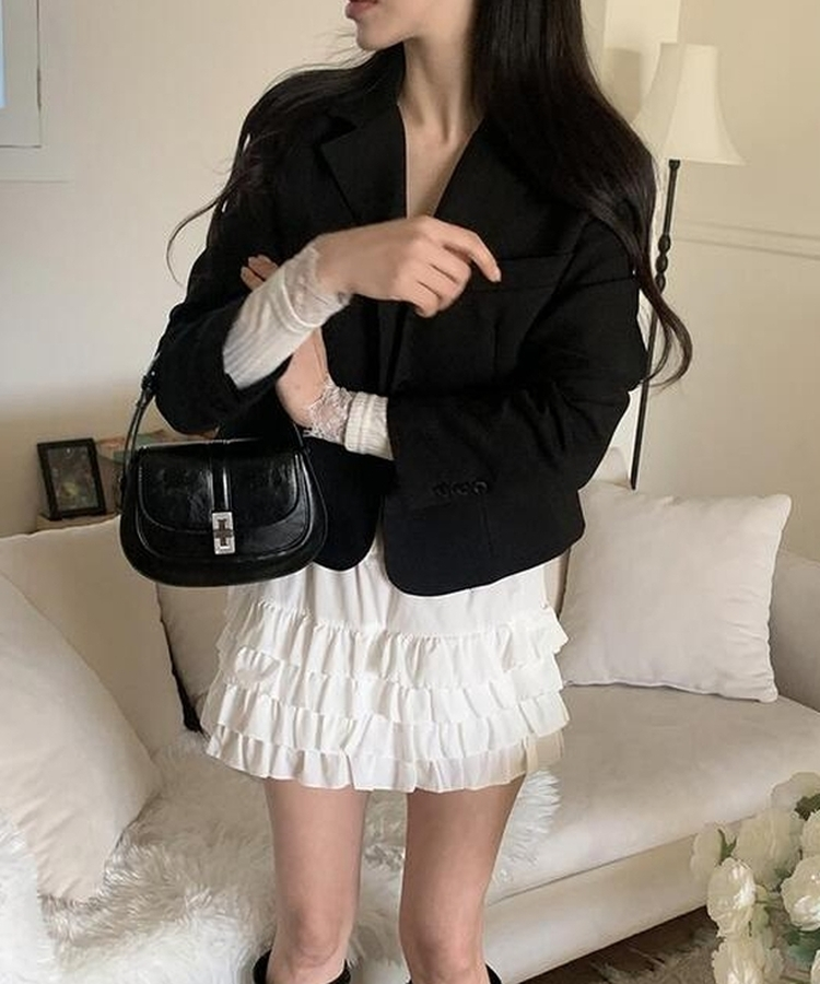 ティアードミニスカート IVORY