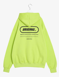 英文ポイントフードパーカー