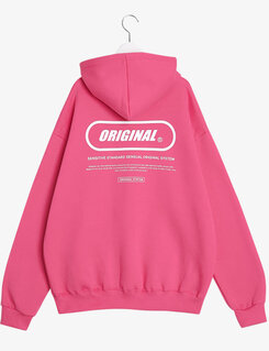 英文ポイントフードパーカー