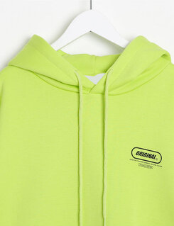 英文ポイントフードパーカー