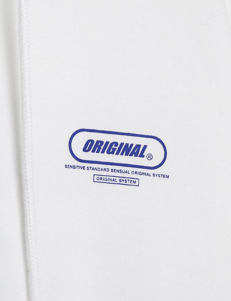 英文ポイントフードパーカー