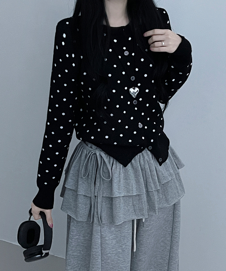 국내제작면프릴2단캉캉레이어드랩스커트 그레이