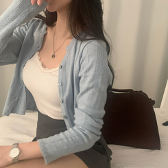 レースリブレイヤードキャミソール IVORY