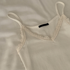 レースリブレイヤードキャミソール