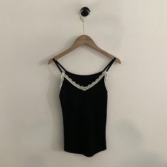 レースリブレイヤードキャミソール