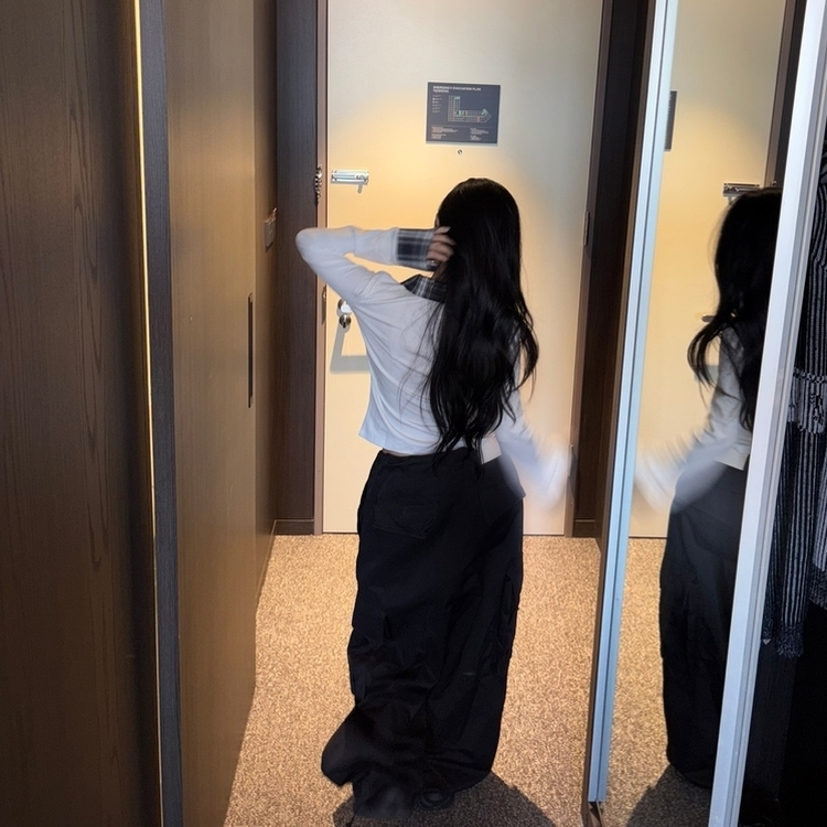 アイレットユニーク長袖Tシャツ WHITE
