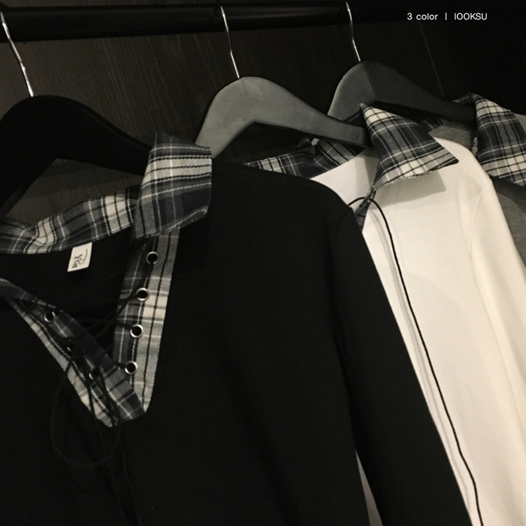 アイレットユニーク長袖Tシャツ