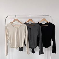 レイヤードドットカーディガン