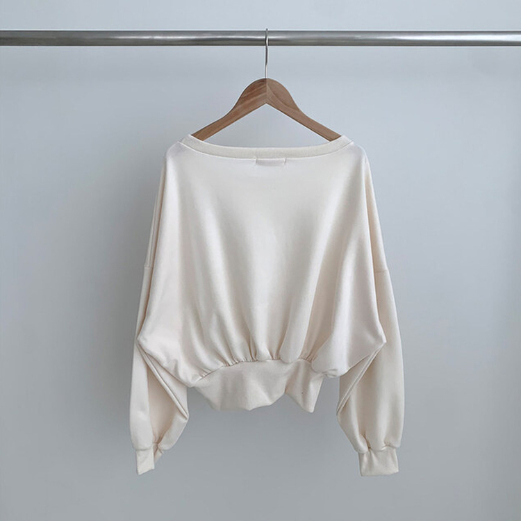 ペンダントオフショルダークロップトレーナー(5color)