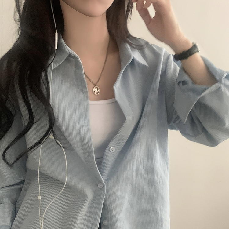 클라우드 모던 스트라이프 루즈핏 카라 셔츠남방 4color 소라