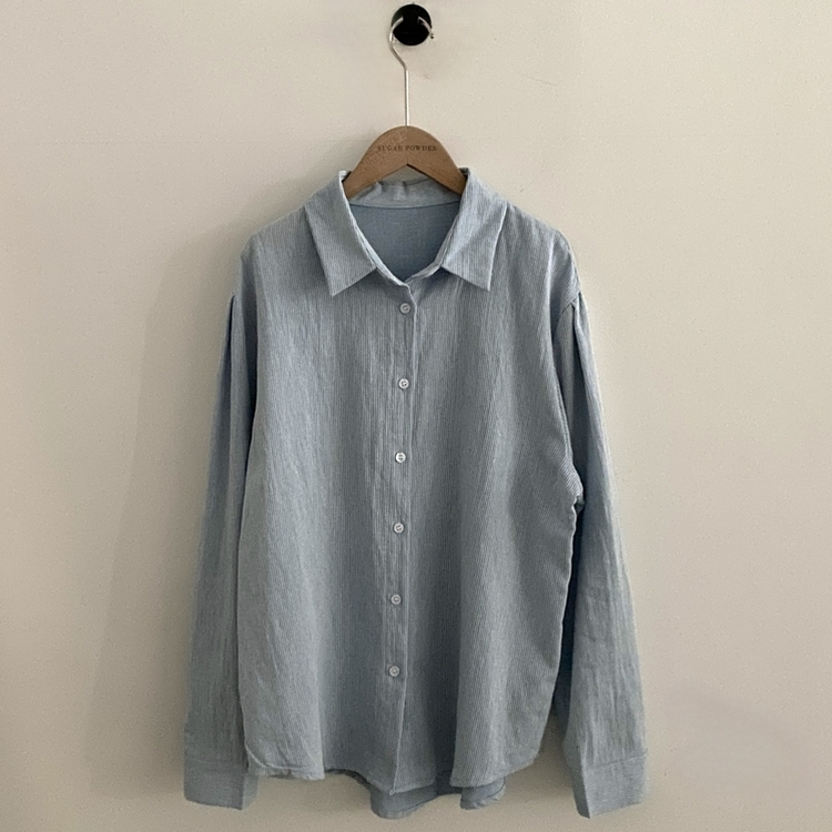 클라우드 모던 스트라이프 루즈핏 카라 셔츠남방 4color