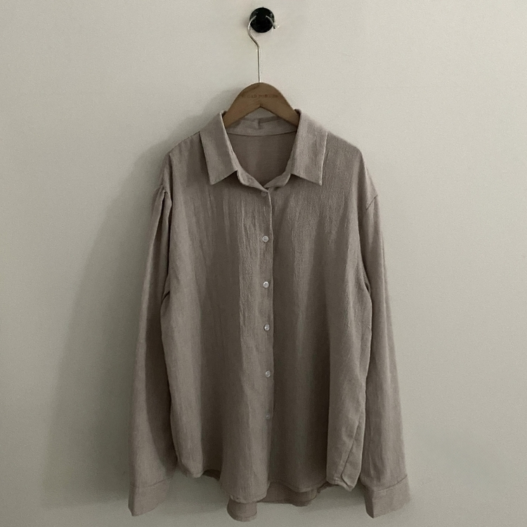 클라우드 모던 스트라이프 루즈핏 카라 셔츠남방 4color