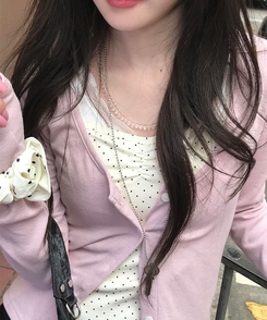 ドットシャーリングスリーブレス(11color) CREAM-DOT