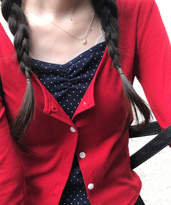 ドットシャーリングスリーブレス(11color) DARK NAVY-DOT