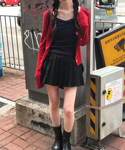 ドットシャーリングスリーブレス(11color) DARK NAVY-DOT