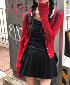 ドットシャーリングスリーブレス(11color) DARK NAVY-DOT