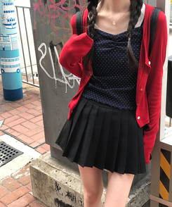 ドットシャーリングスリーブレス(11color) DARK NAVY-DOT