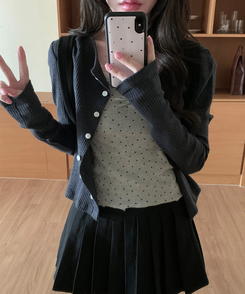 ドットシャーリングスリーブレス(11color) GREY-MINI STAR