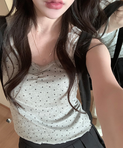 ドットシャーリングスリーブレス(11color) GREY-MINI STAR