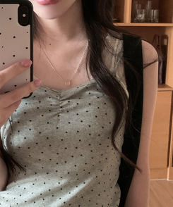 ドットシャーリングスリーブレス(11color) GREY-MINI STAR