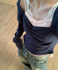 ドットシャーリングスリーブレス(11color) PINK-MINI STAR