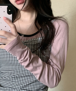 ドットシャーリングスリーブレス(11color) BLACK-CHECK