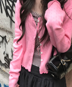ドットシャーリングスリーブレス(11color) PINK-CHECK