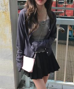 ドットシャーリングスリーブレス(11color) DARK NAVY-STRIPE