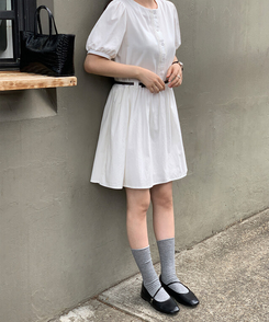 ブーツ メリージェーンフラットシューズ(5color) BLACK