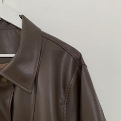 ハーフレザーブルゾンジャンパー