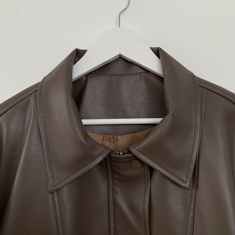 ハーフレザーブルゾンジャンパー