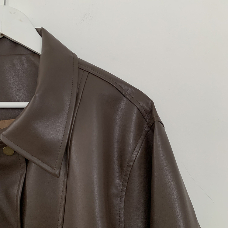 ハーフレザーブルゾンジャンパー