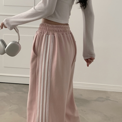 퓨츠 레이스 와이드 라인 트레이닝 롱팬츠 추리닝 6color 핑크