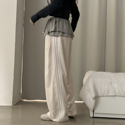 퓨츠 레이스 와이드 라인 트레이닝 롱팬츠 추리닝 6color 크림