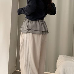 퓨츠 레이스 와이드 라인 트레이닝 롱팬츠 추리닝 6color 크림