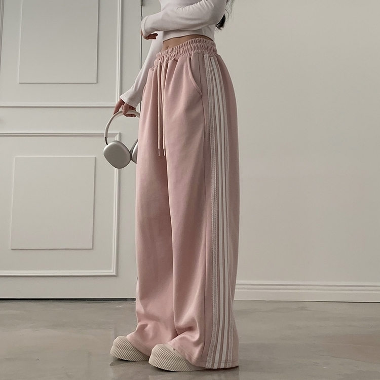 퓨츠 레이스 와이드 라인 트레이닝 롱팬츠 추리닝 6color 핑크