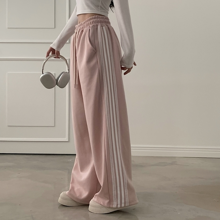 퓨츠 레이스 와이드 라인 트레이닝 롱팬츠 추리닝 6color 핑크