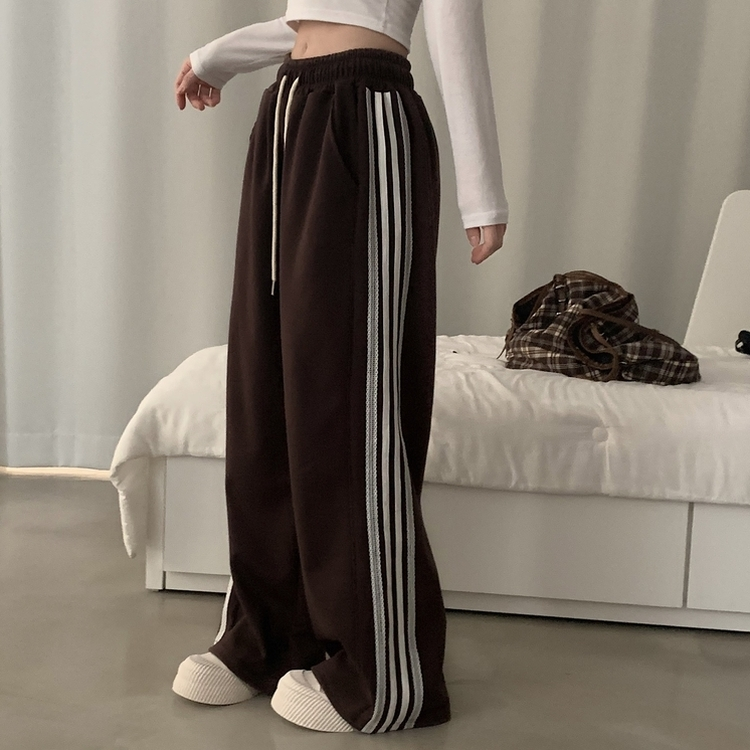 퓨츠 레이스 와이드 라인 트레이닝 롱팬츠 추리닝 6color 브라운