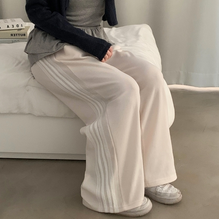 퓨츠 레이스 와이드 라인 트레이닝 롱팬츠 추리닝 6color 크림