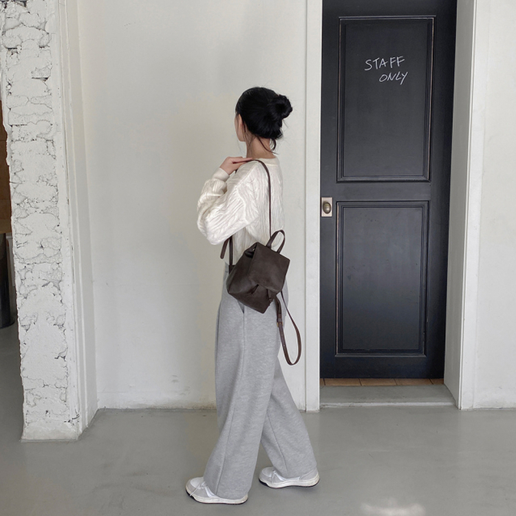 バックバッグ・スクールバッグ ビンテージレザーミニバックパック BROWN