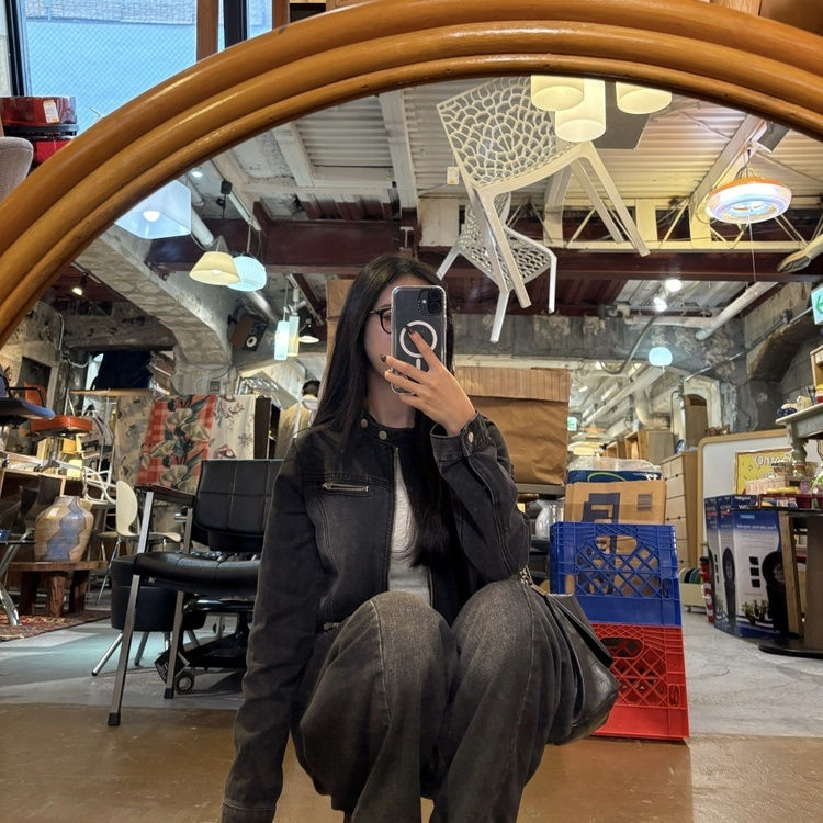 빈티지 워싱 포켓포인트 데님 팬츠 흑청