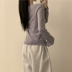長袖Tシャツ ベーシックラウンド長袖Tシャツ(11color) LAVENDER