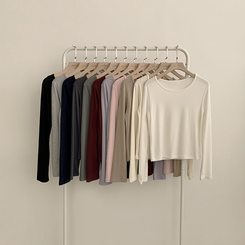 長袖Tシャツ ベーシックラウンド長袖Tシャツ(11color)
