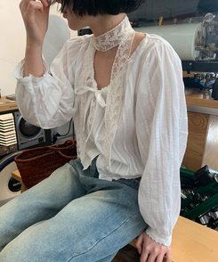 ファッション雑貨 レーススカーフ CREAM