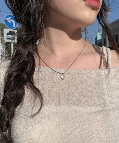 シルバーハートネックレス SILVER