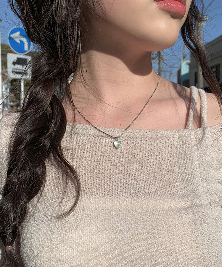 シルバーハートネックレス SILVER