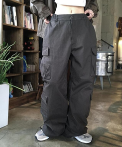 コットンパンツ カーゴバンディングパンツ CHARCOAL KHAKI