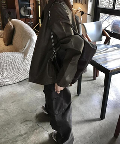 コットンパンツ カーゴバンディングパンツ CHARCOAL KHAKI
