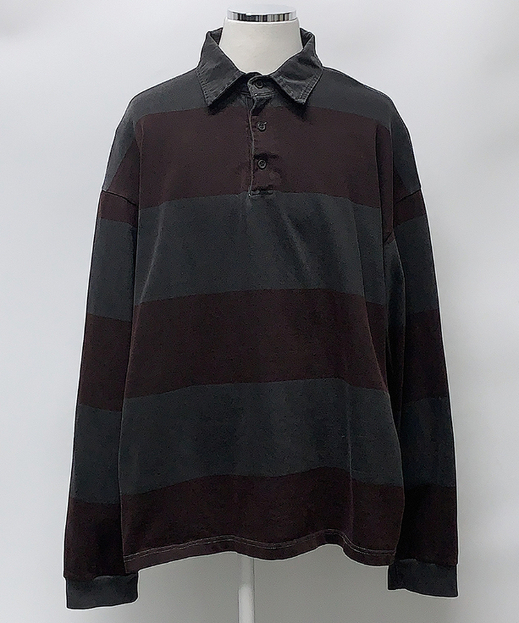 ピグメントストライプTシャツ